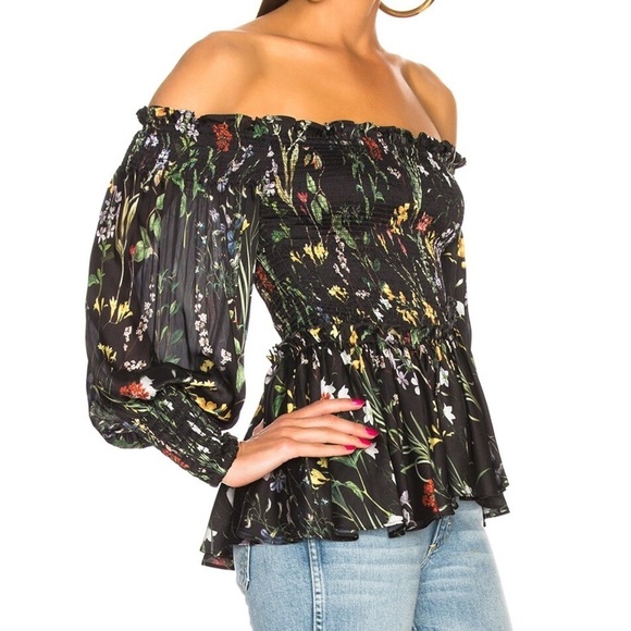 Alexis Elsa Off-the-shoulder Long Sleeve Floral Top - Picture 9 of 12